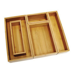 5-Pc. Addie Bamboo Storage Boxes - Dresser Valets And Organizers