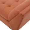 GDF Studio Madrid Tufted Fabric Ottoman Bench, Orange