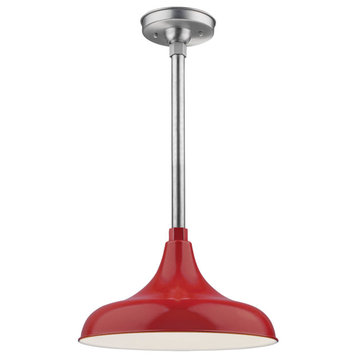 R Series 1-Light 14" Satin Red RLM Modified Warehouse Shade