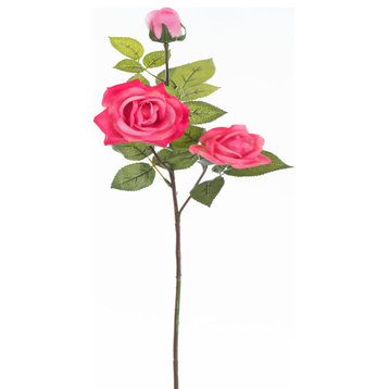 Vickerman 29" Real Touch Rose, 3 per Pack, Pink
