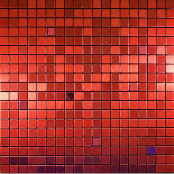 11.38"x11.38" Peel and Stick Backsplash Tile, "Red Velvet", Single Tile