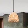 Alkando 1-Light Bamboo Rattan Pendant for Dining/Living Room, Kitchen, Bedroom