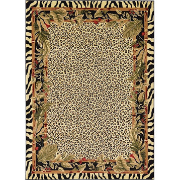 Animal Inspirations Rectangle Area Rug 7'x10' WIld Collection, Collage