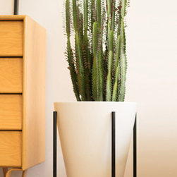 Case Study Funnel Planter with Metal Stand - Indoor Pots And Planters