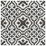 Merola Tile - Berkeley II Black Ceramic Floor and Wall Tile - Capturing the appearance of a patterned look, our Berkeley II Black Ceramic Floor and Wall Tile features a smooth, matte finish, providing decorative appeal that adapts to a variety of stylistic contexts. With its vitreous features, this black square tile is an ideal selection for indoor commercial and residential installations, including kitchens, bathrooms, backsplashes, showers, hallways, entryways and fireplace facades. This tile is a perfect choice on its own or paired with other products in the Berkeley Collection. Tile is the better choice for your space!