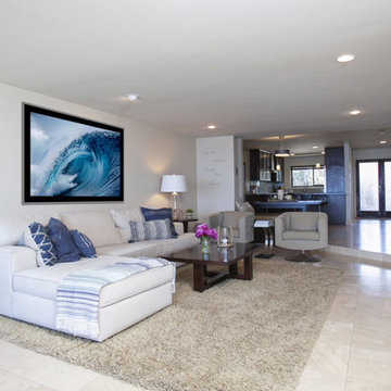 Aaron Chang Fine Art: Family Room - Cerulean Framed