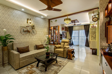 Mr. Saibal Gupta's | Living Room | 2 BHK | Shoba Dream Acres | Bangalore
