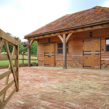 Oak framed stable barn structures.