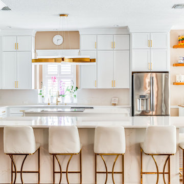 Kitchen Transformation in Celebration, FL | Cabinet Refacing, Quartz Countertops