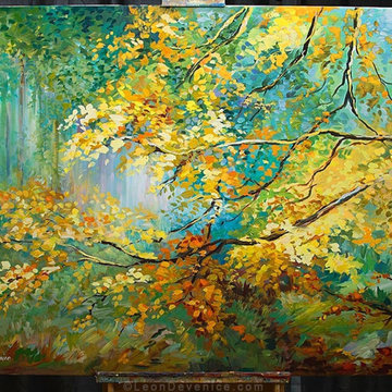 landscape painting,landscape art, Original Paintings for Sale by Leon Devenice