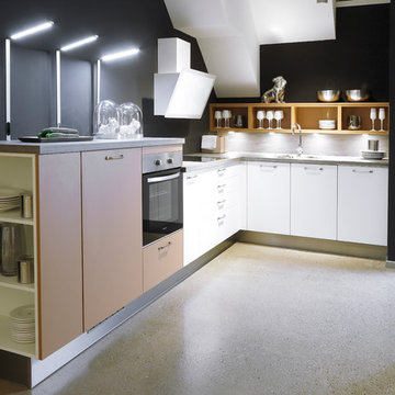 kitchen white and brown