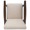 GDF Studio Aurora Mid-Century Modern Accent Chairs, Set of 2, Beige/Brown
