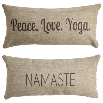 Yoga/Namaste Double Sided Indoor Outdoor Pillow Yoga Gifts