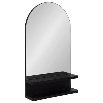 Astora Arch Mirror with Shelf, Black