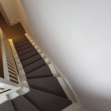Grey Carpet Runner Installed In Belgravia