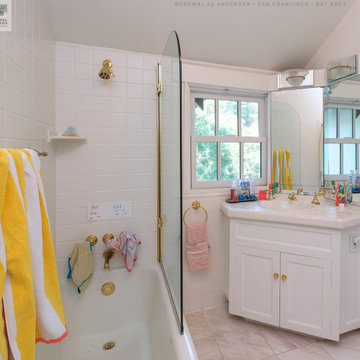 New Double Hung Window in Cheerful Bathroom - Renewal by Andersen Bay Area, San