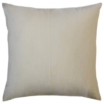 The Pillow Collection Beige Deangelis Throw Pillow, 18"