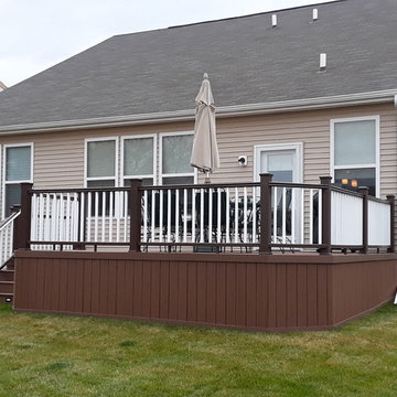 Multi Level Timber Tech Low Maintenance Deck Design in Naperville, IL