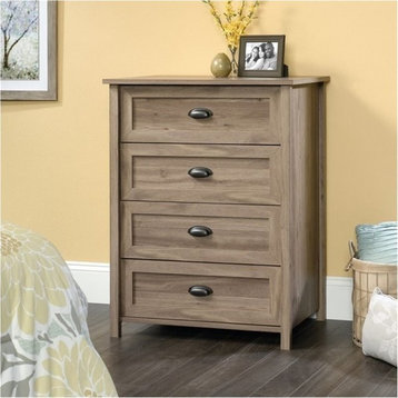 Bowery Hill Four Large Drawers Wood Bedroom Chest in Salt Oak