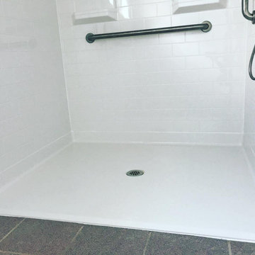 Subway Tile Accessible Shower