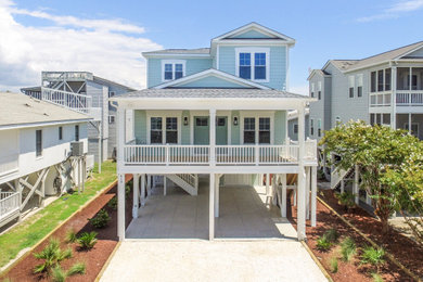 Inspiration for a coastal exterior home remodel in Other