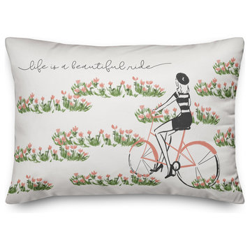Life is a Beautiful Ride 14x20 Lumbar Pillow