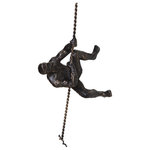 GLOBAL VIEWS - Climbing Man, Wall Mounted - Chic-meets-industrial in this thought-provoking take on wall Decor. Crafted in solid cast iron, the climbing man is a reminder of everyday triumphs and represents the rewards of working hard to get to that next level-be it in life, work, or passion. This piece goes beyond the confines of design, and seeks to inspire the viewer, acting as a visual reminder of the challenges life presents and the effort that it takes to overcome them. A signature Global Views piece, the Climbing Man has long been a way for our customers to bring something truly meaningful into their home.