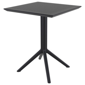 Sky 24 inch Square Folding Table in Black finish