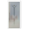 Frameless Pocket Glass Sliding Door, 28"x84", T Handle, Full-Private