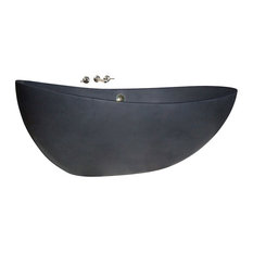 T-ZEN-72 Black Lava Honed Bath Tub