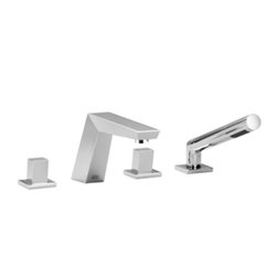 SUPERNOVA | Tub mixer, with hand shower set, deck-mounted | Collection By Dornbr - Bathroom Faucets And Showerheads