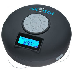 Modern Home Electronics Bluetooth Shower Speaker With LCD Display, Black