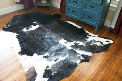NEW TRICOLOR COWHIDE RUG COWSKIN COW HIDE LEATHER 6.4X5.2---767