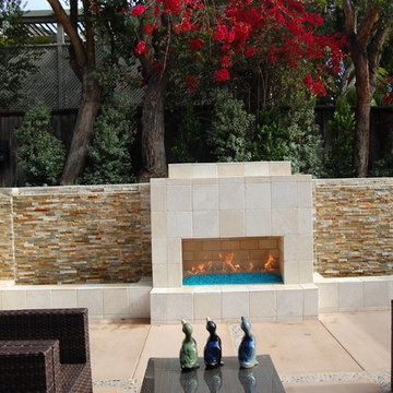 Fireplace with Waterfall