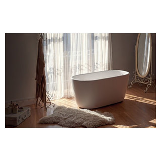 Aquatica Lullaby-Nano-Blck-Wht™ Small Freestanding Solid Surface ...