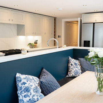 Rear extension with a kitchen island & bench seating