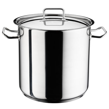 Chef's Induction 18/10 Stockpot with Lid, Multi-Purpose Cookware, H28-38, 17x18.