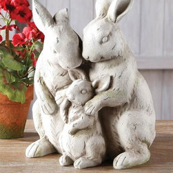 Rabbit Family Statue - Holiday Accents And Figurines