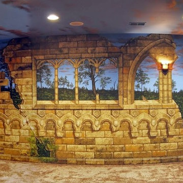 Game Of Thrones Themed Home Theater Murals, hand painted in Northern Virginia
