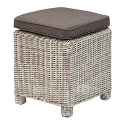 John Lewis - KETTLER Palma Stool with Cushion - Garden Footstools & Ottomans
