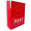 Serena Galvanised Mailbox, Red