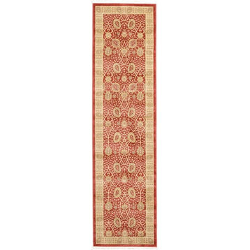 Traditional Stirling 2'7"x10' Runner Rouge Area Rug