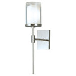 Norwell Lighting - Norwell Lighting 8970-CH-CL Kimberly - One Light Wall Sconce - Mounting Direction: Up  Shade IKimberly One Light W Brush Nickel Clear/W *UL Approved: YES Energy Star Qualified: n/a ADA Certified: n/a  *Number of Lights: Lamp: 1-*Wattage:60w Candelabra bulb(s) *Bulb Included:No *Bulb Type:Candelabra *Finish Type:Brush Nickel