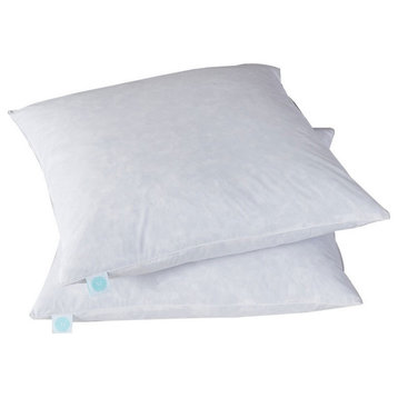 Martha Stewart 233TC Cotton Euro-Square Feather Pillow - 26" X 26" Euro - Firm