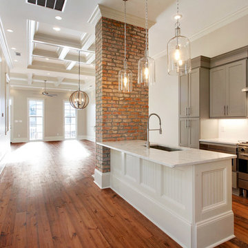 Restored custom home in New Orleans featuring our Tavern grade 6" antique brown