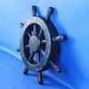 Rustic All Dark Blue Ship Wheel 12'', Decorative Ship Wheel, Nautical Theme