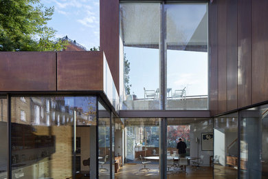 Design ideas for a contemporary house exterior in London.