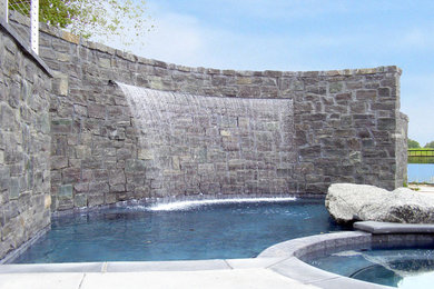 Design ideas for a contemporary swimming pool in Wichita.