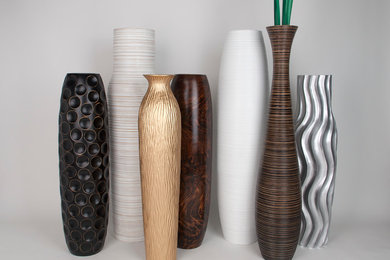 Wooden Floor Vases