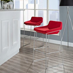 Garner Red Bar Stool (Set of 2) - Bar Stools And Counter Stools